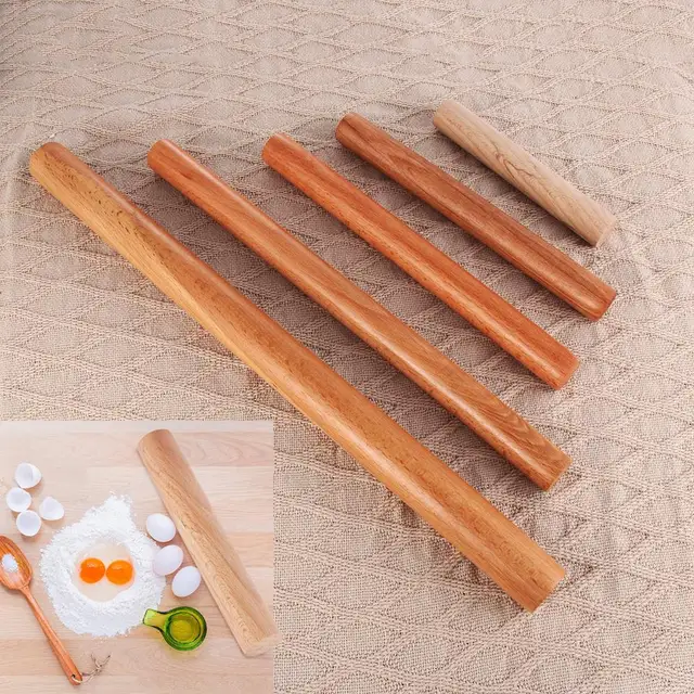 Durable Wooden Rolling Pin Fondant Cake Decoration Household Dough Roller Cooking Pastry Baking Tool Kitchen Accessories 3