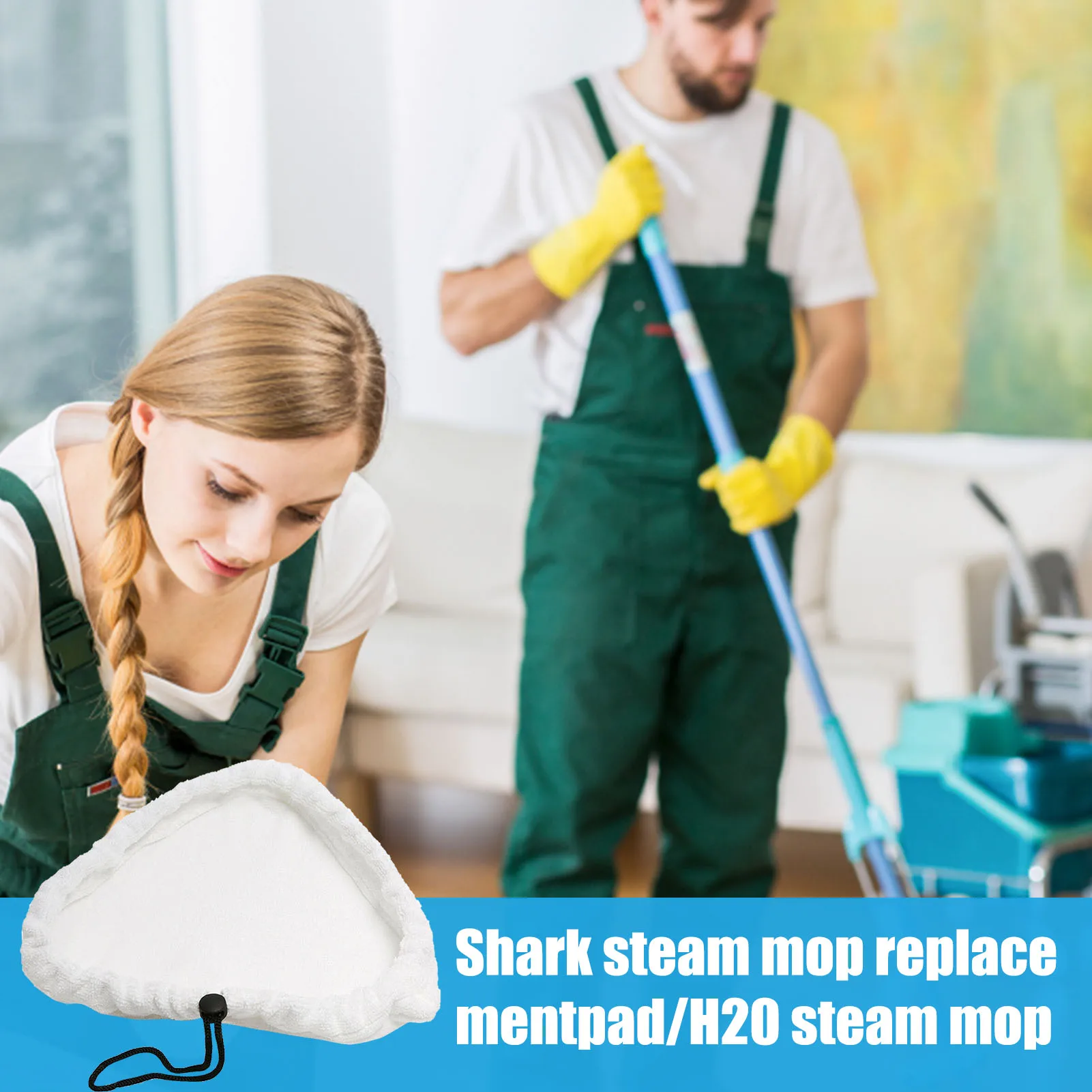 Microfiber Steam Mop Pads Replacement Pads Compatible With H20 Mop X5 Triangle Washable Steam Mop Pads Microfibre Cloth 3