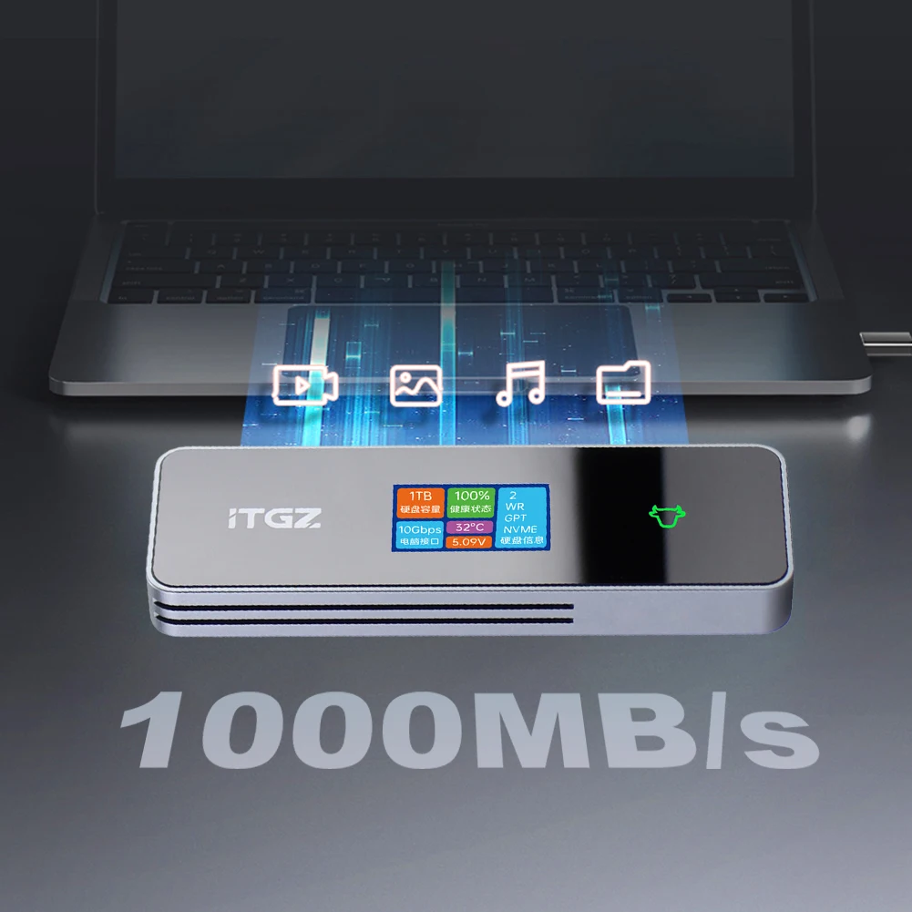 M.2 NVMe NGFF SSD Ŭ, USB 3.2 Gen 2 1000 MB/s  ϵ ̺ ڽ, M-Key, B + M Key, RTL9210B