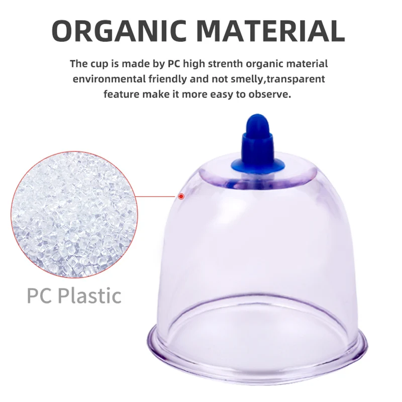 2 Pieces Enlarge Breast Cupping for Female Breast Massager Chinese Vacuum Set 13.5cm Female Cupping Massage Vacuum Cup Set 5