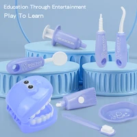 9PCS Plastic Simulation Dentist Play Set Medical Kit Pretend Toy for Kids Hygienic Habbit Cultivation Role Play Game for Childre 2