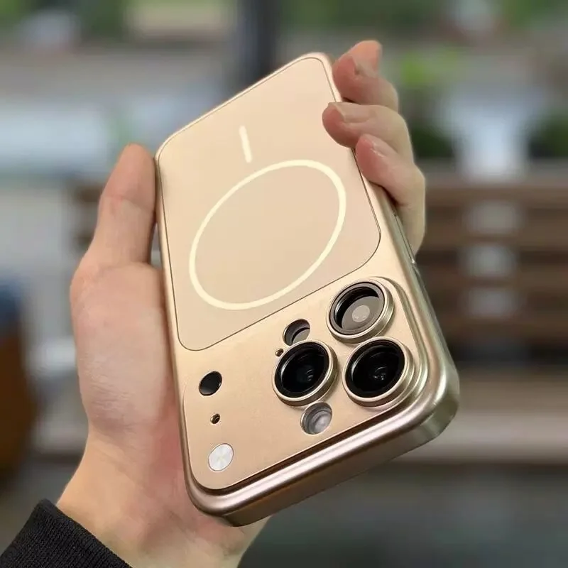 Enhanced Magnetic Metal Charge Case with Large Window Plating - Rugged Protective Cover