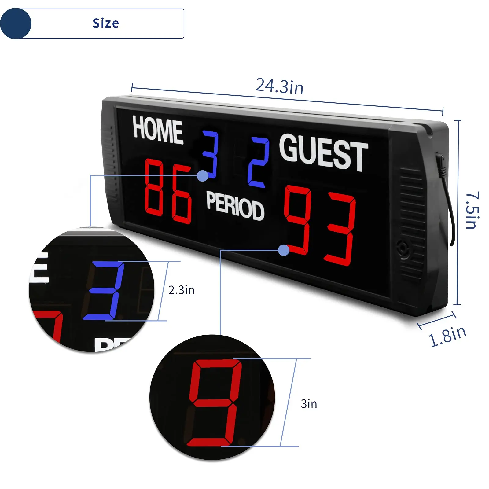Ganxin Remote or APP Control LED Scoring Display Electronic Digital Basketball Tennis Scoreboard for Balls Sports Training Board