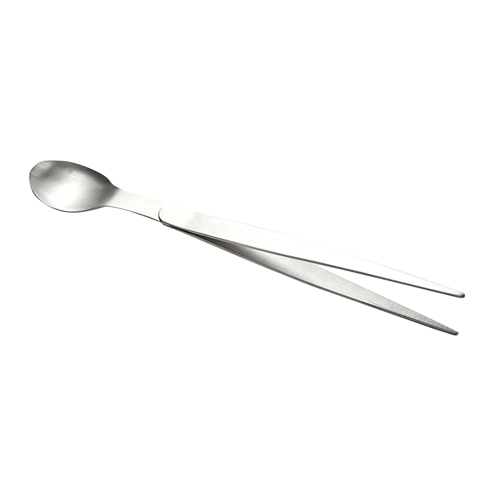 Stainless Steel Flavor Test Spoon Forks Tongs Chefs Taste Mini Tasting Decorate Chopsticks Forceps Baby