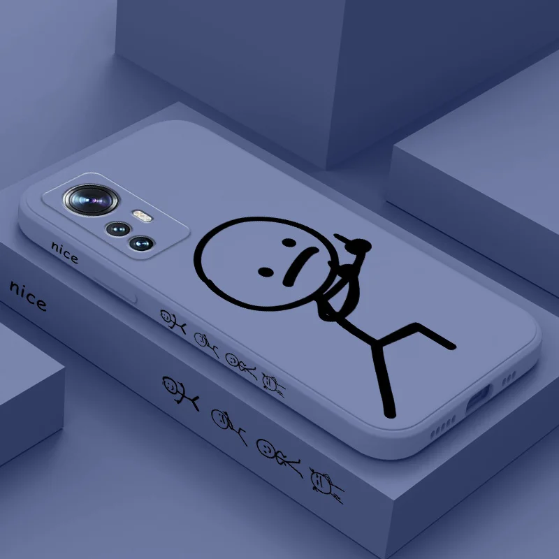 Line Man Liquid Silicone Phone Case for Xiaomi - Premium Protection and Style