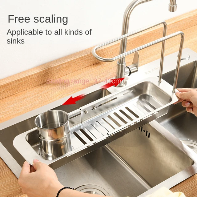 Stainless steel dish drain rack sink wash basin Kitchen sink