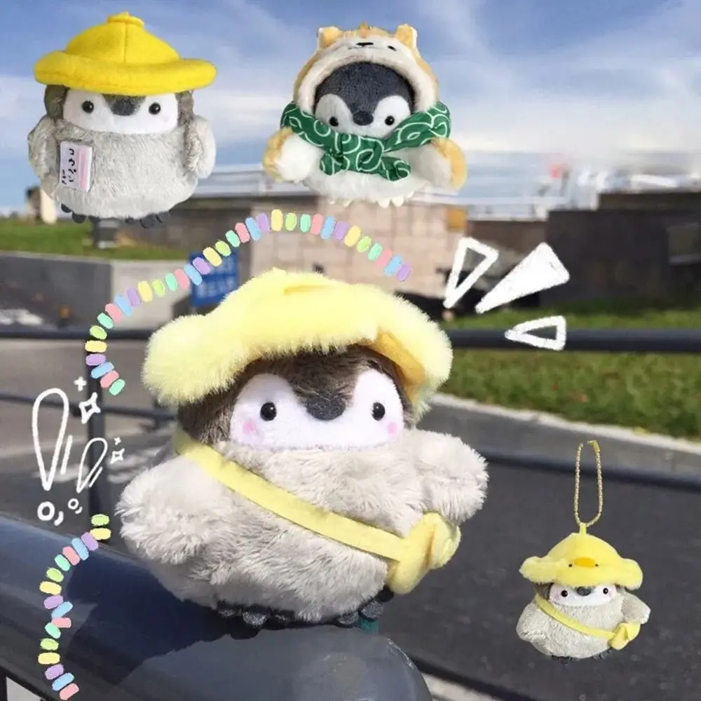 Tourist Hat Penguin Keychain Cute Plush Doll Toy Key Pendant Cartoon Penguin Plush Key Ring for Men Women School Bag Keychain plush toy,plush doll,plush keychain,key chain