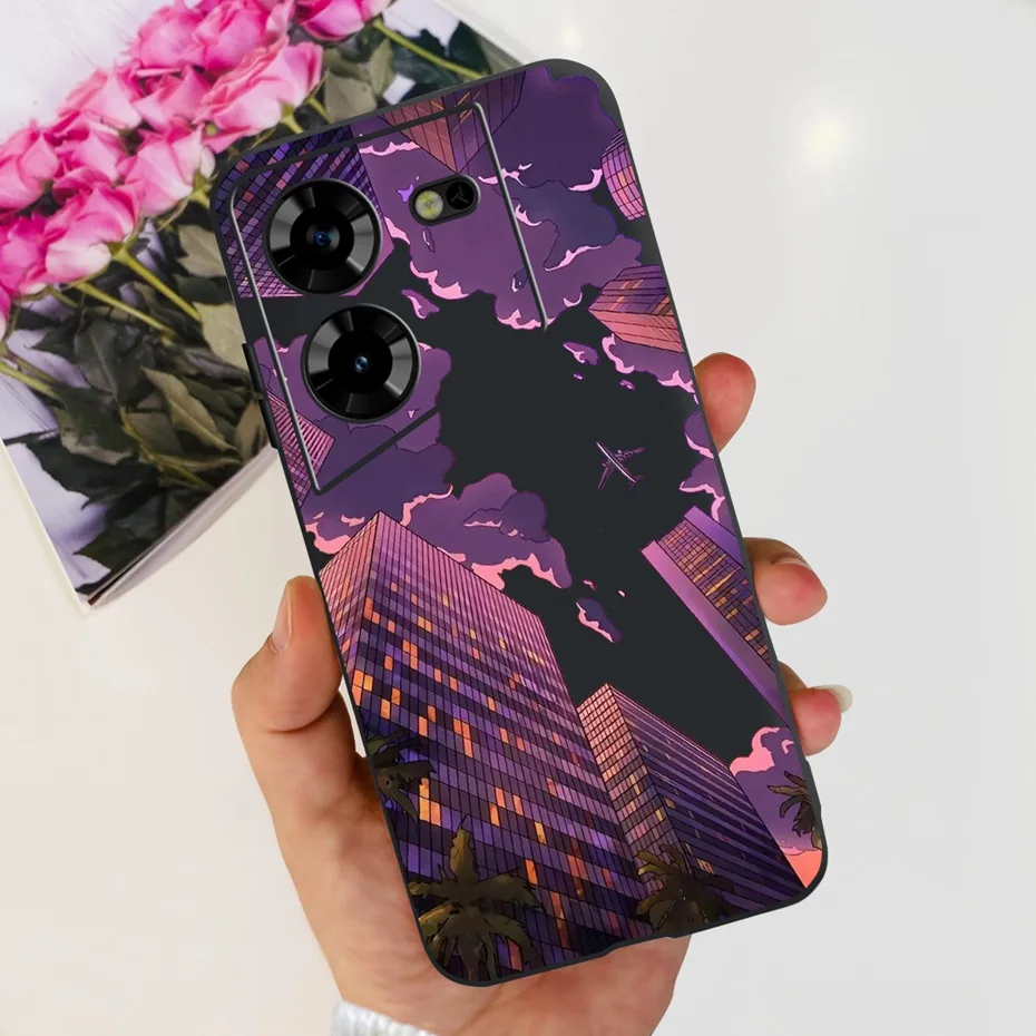 Cool Dragon Pattern Phone Case | Soft TPU Black Silicone Cover