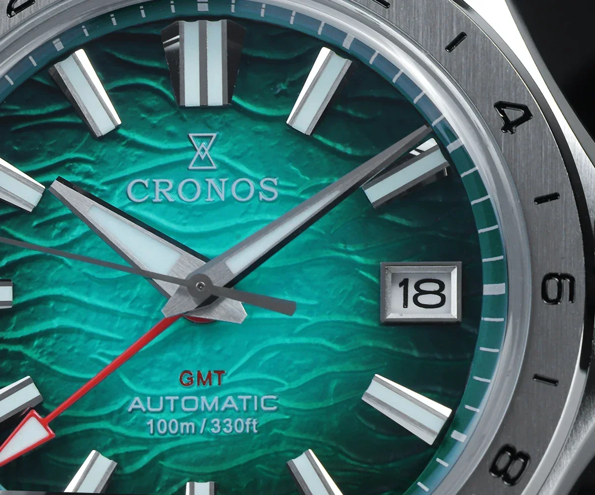 Cronos GS L6029 GMT Automatic Watch — NH34 | Jewelry Addicts