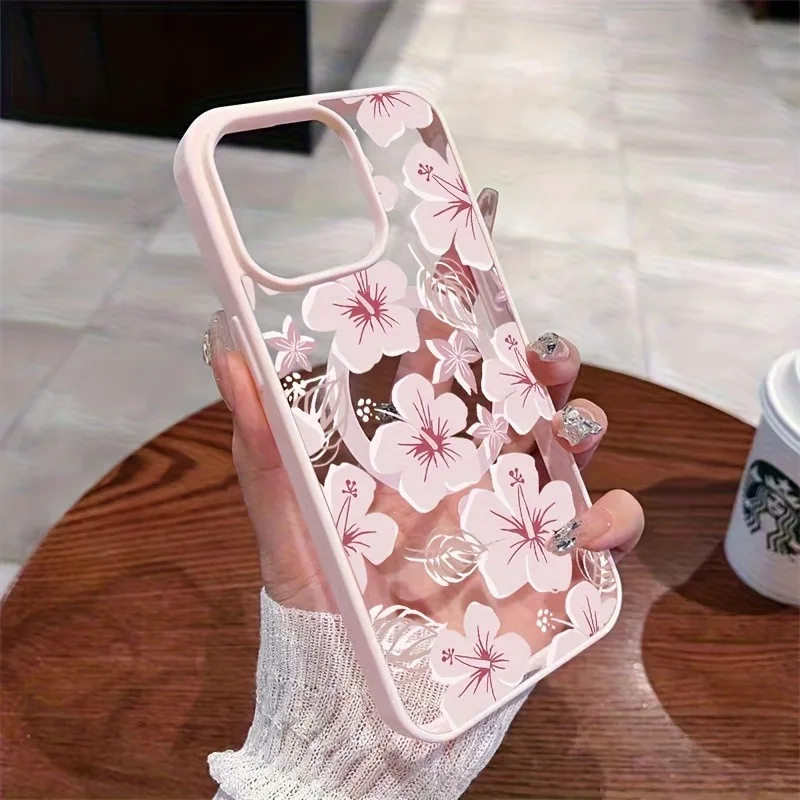 Elegant Minimalist Floral Phone Case with Magnetic Cover