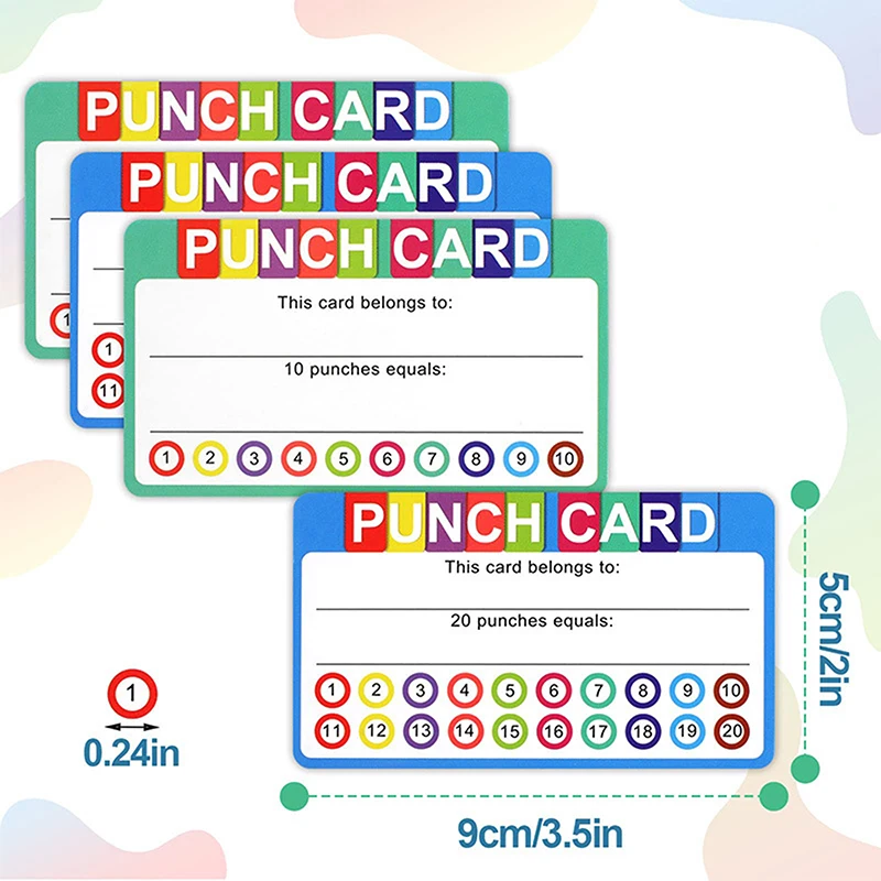50Sheets Reward Point Punch Card Interactive Growth Record Tools Children Good Habit Cultivation Behavior Incentive Praise Card