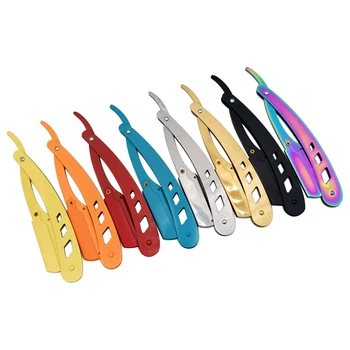 Parrucchiere dritto da uomo Rasoio Depilazione Rasatura Ascelle Capelli Peli pubici Rasoio pieghevole Strumento per la depilazione (Senza lama) 1