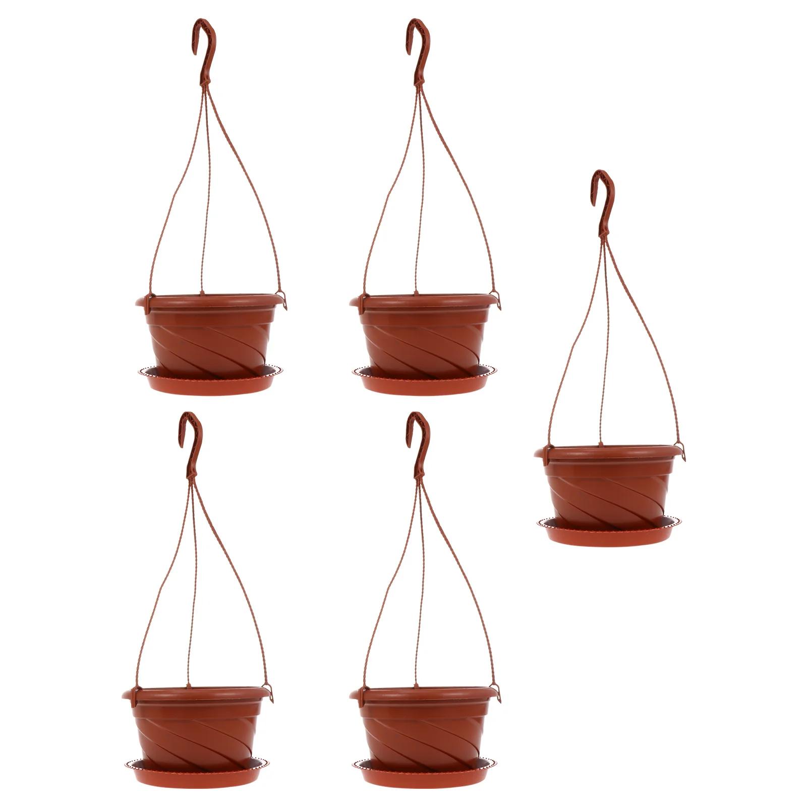 

5 Sets Coat Hangers Chlorophytum Flower Pot Hanging Orchid Flowerpot Basket Indoor Holder Wall Planter Decor Container Simple