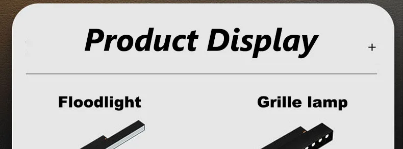 Description Picture 4 of item20-Thick Magnetic Track Light DC48V Aluminium Rail LED Downlight Spot Flood Grille Lamp Mordern Living Room Home Black White