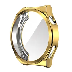 Premium Soft TPU Full Coverage Anti - Scratch Screen Protector Case for Huawei GT 3 Pro 46mm (Gold)