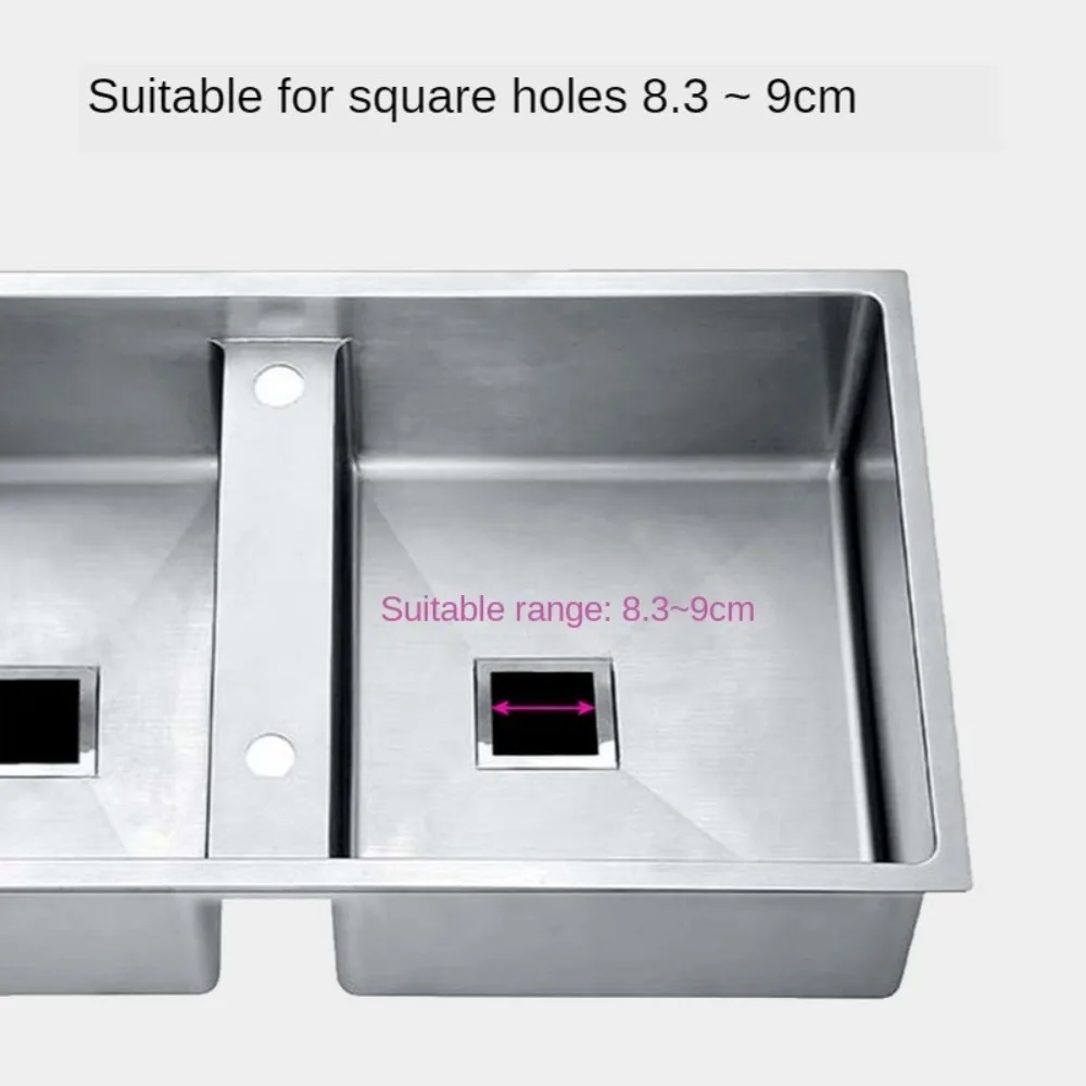 Stainless Steel Sink Square Drainer Sink Drain Filter With Removable Basket Pipe Mop Pool Strainer Sewer