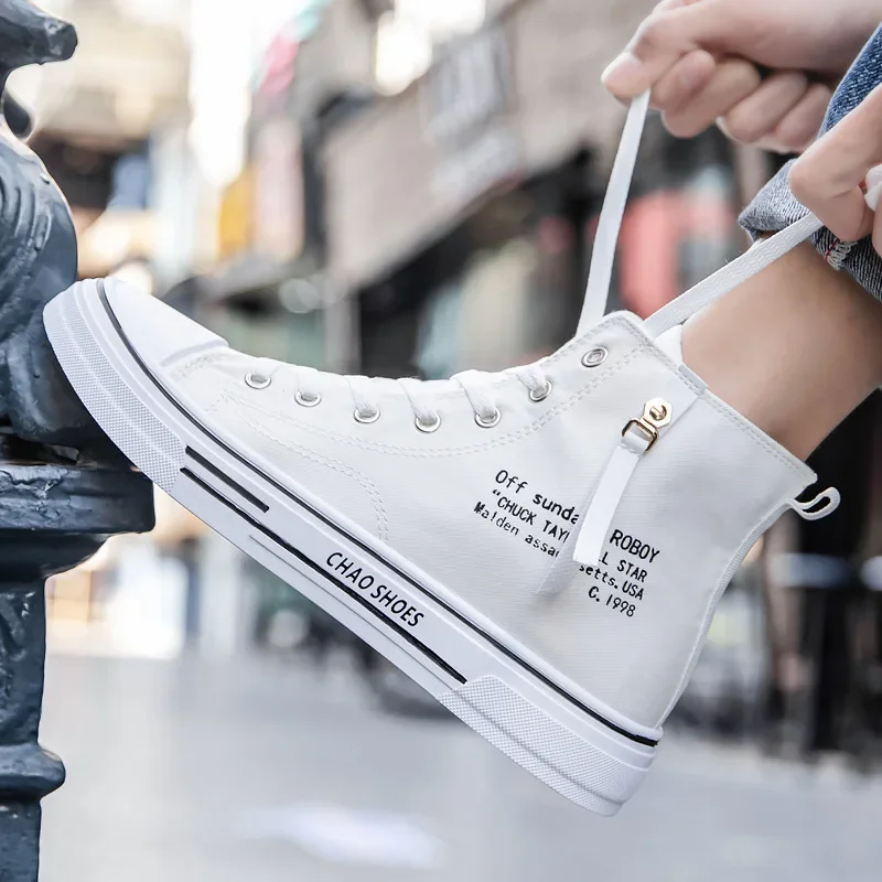 Men Sneakers Men Shoes Vulcanize Canvas Shoes High Top Sport Shoes Casual Breathable Platform Shoes Man Trainers Tenis Masculino - 3