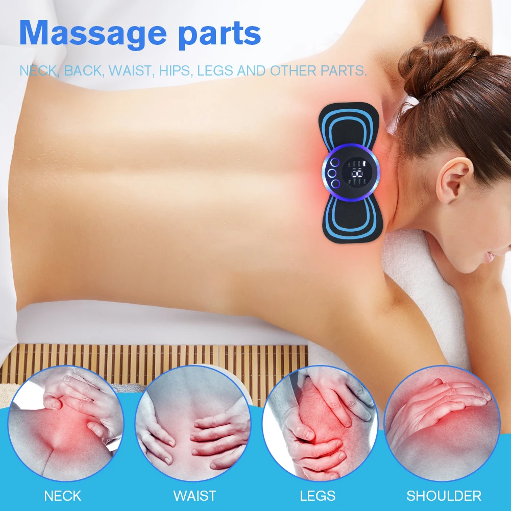 EMS Electric Pulse Neck Massager Cervical Massage Patch Back Sticker Muscle  Stimulator Portable Relief Pain Relax Massageador dropshipping - EPROLO