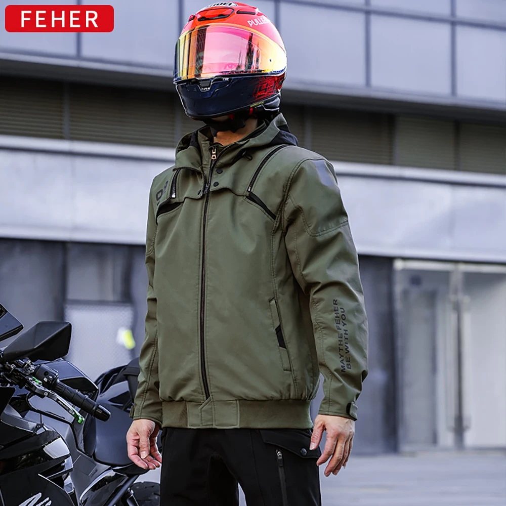 Waterproof Motorcycle Jacket Breathable Anti Drop Wear-resistant Racing Clothing Men Motocross Cycling Protective Jacket