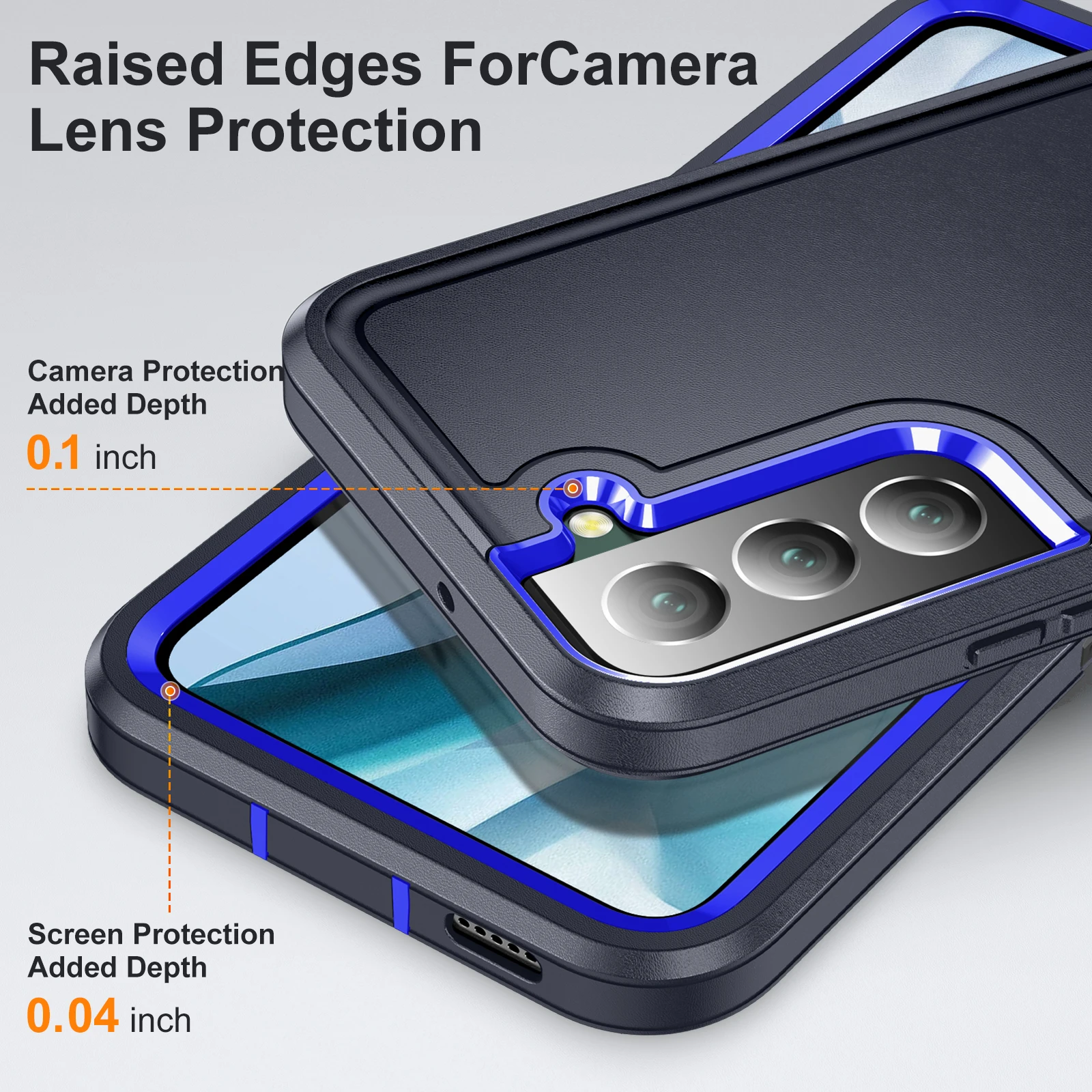 3-in-1 Hybrid Armor Shockproof Protective Case - Heavy Duty Rugged Cover