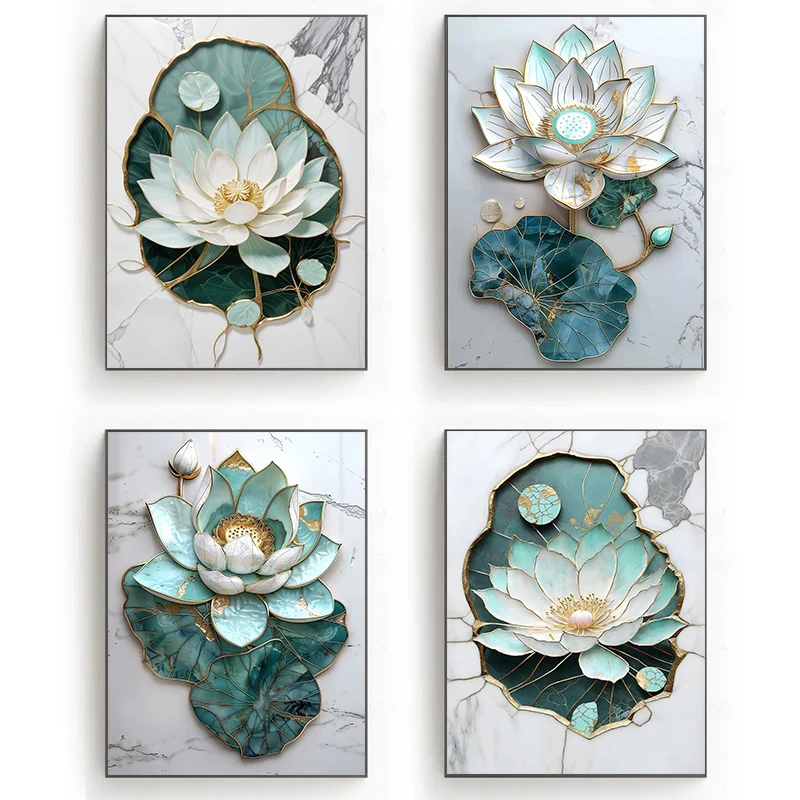 Abstract Plant Lotus Art Painting 2
