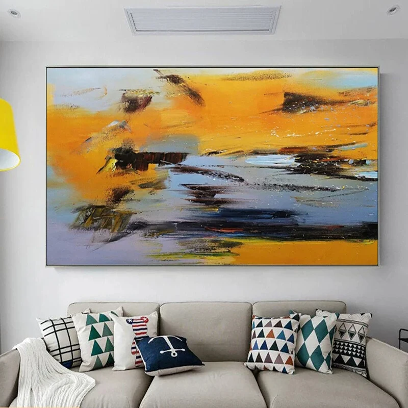 

Large Size Abstract Thick Oil Painting 100% Hand Painted Canvas Murals Wall Art For Home Decoration Showpieces Unframed