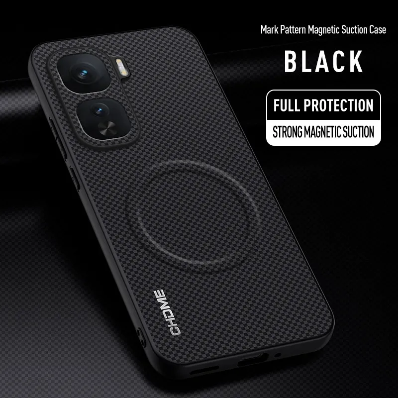 Magnetic Matte Leather Shockproof Case - Skin-Friendly Tough Cover