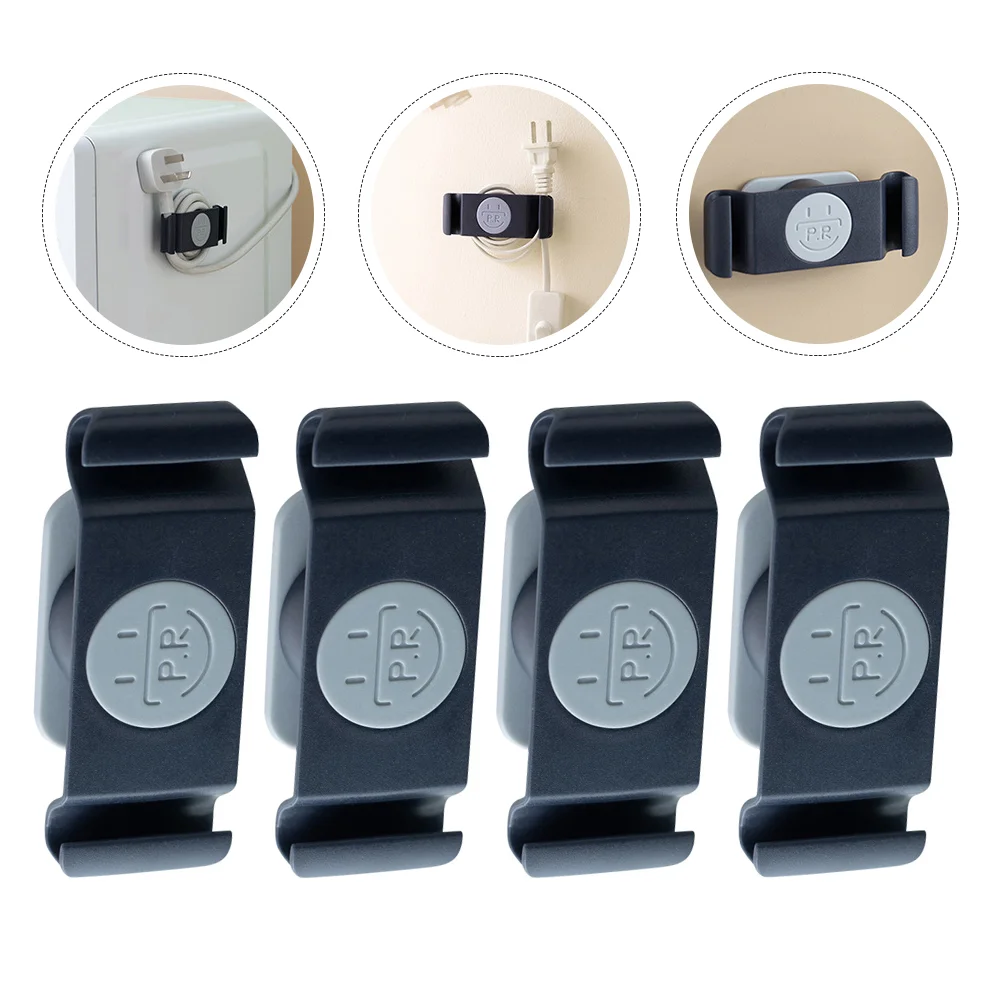 

4 Pcs Bracket Wire Organizer Cord Clip Adhesive Cable Holder Abs Power Management