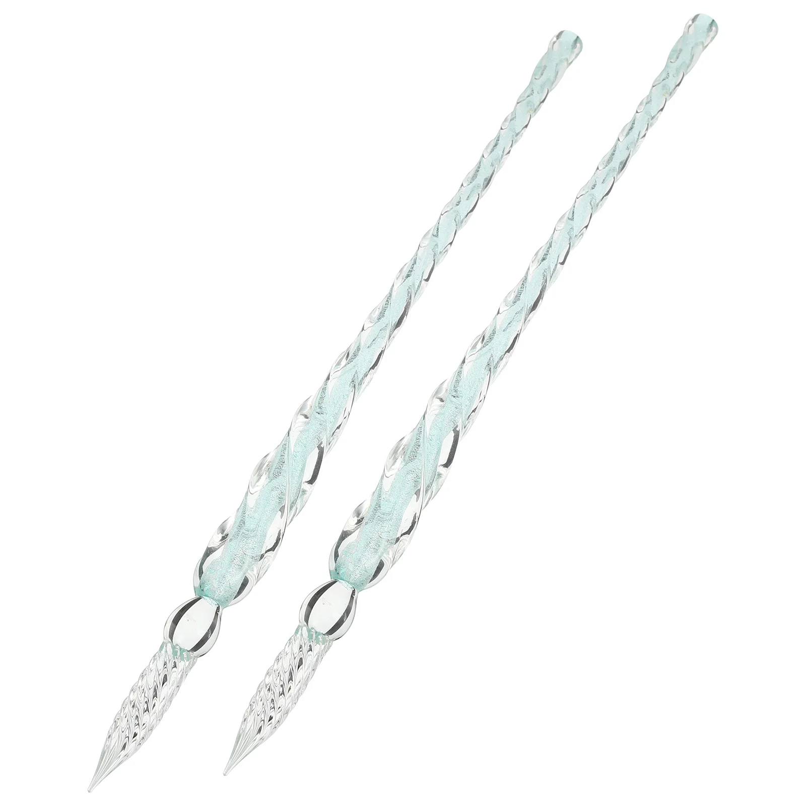 

2pcs Glass Dipping Pen Writing Signature Retro Decor Drawing Pen Supplies