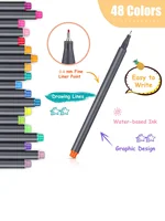 Художественные цветные ручки Bview, тонкие точечные маркеры, тонкий наконечник, ручки для рисования, тонкая ручка для журнала, письма, заметок, искусства, офиса — изображение 3