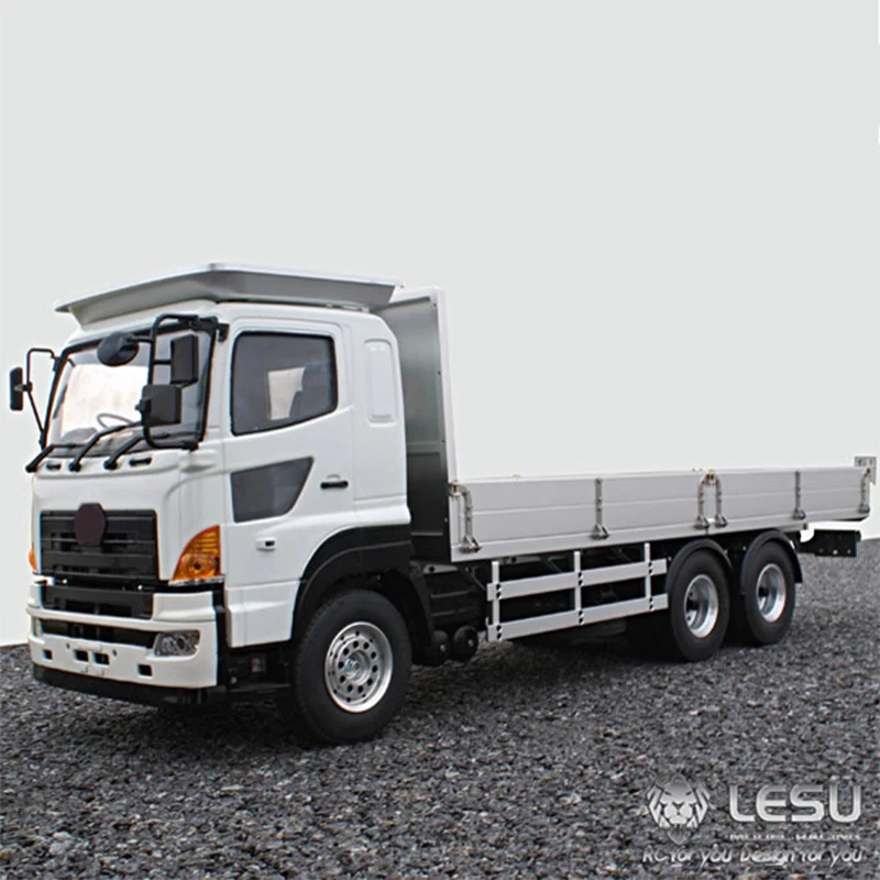 1/14 simulation truck 6X4 flatbed truck RC remote control metal transporter modified model LESU 2
