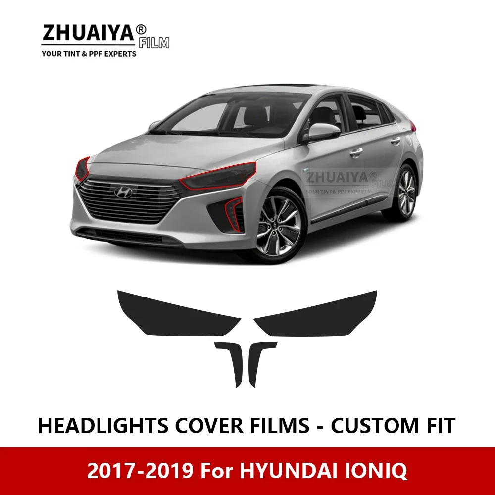 

For HYUNDAI IONIQ 2017-2019 Car Exterior Headlight Anti-scratch PPF precut Protective film Repair film Car stickers Accessories