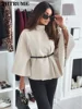Elegant Autumn Solid Jackets Fashion Women Single Breasted Batwing Sleeve Thick New Coats Casual Loose Office Lady Chic jacket 1