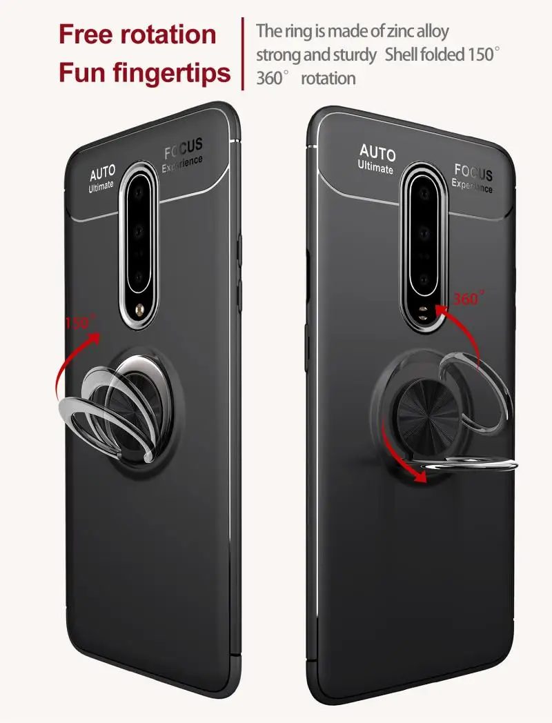 Custodia Antiurto Per Oneplus 6 6T Oneplus 7 7 Pro 7T Cover Posteriore Per Telefono Con Anello Magnetico In Silicone Morbido Per Oneplus 7T Pro