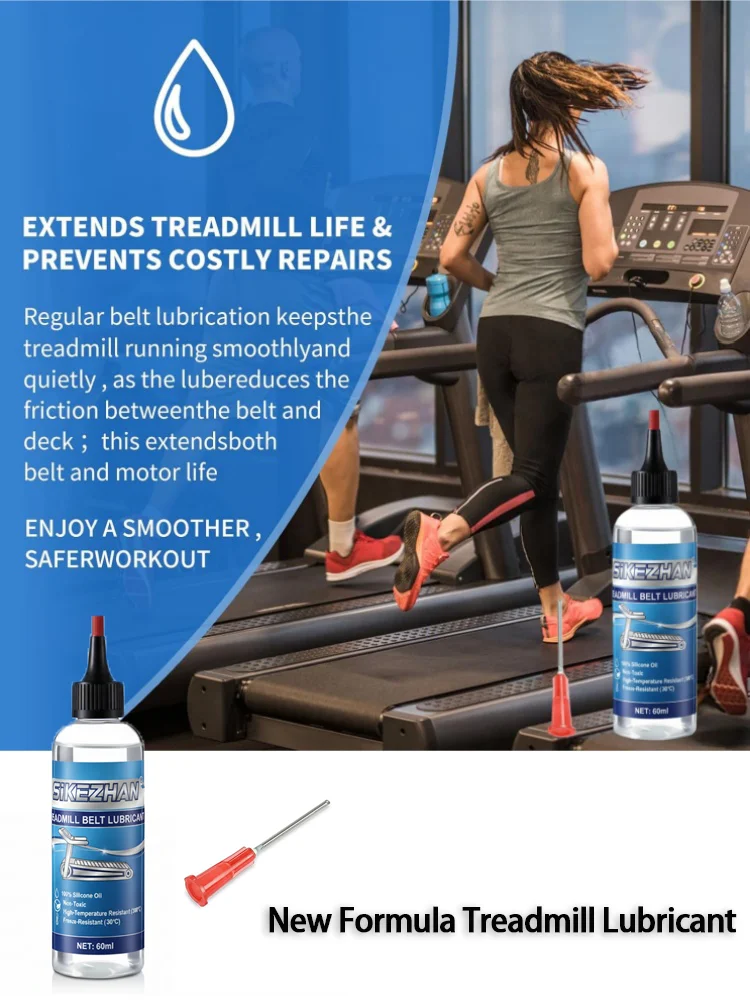 Laufband-Schmiermittel 100% Silikonband-Öl Universelles Wartungsschmiermittel für Heimfitnessgeräte Reduziert Reibung & Geräusche – Detail 1