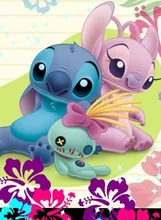  Cartoon Lilo & Stitch Diamond Mosaic Painting 5D Disney Diamond Embroidery Full Round Drill Anime Picture DIY Home Decor 
