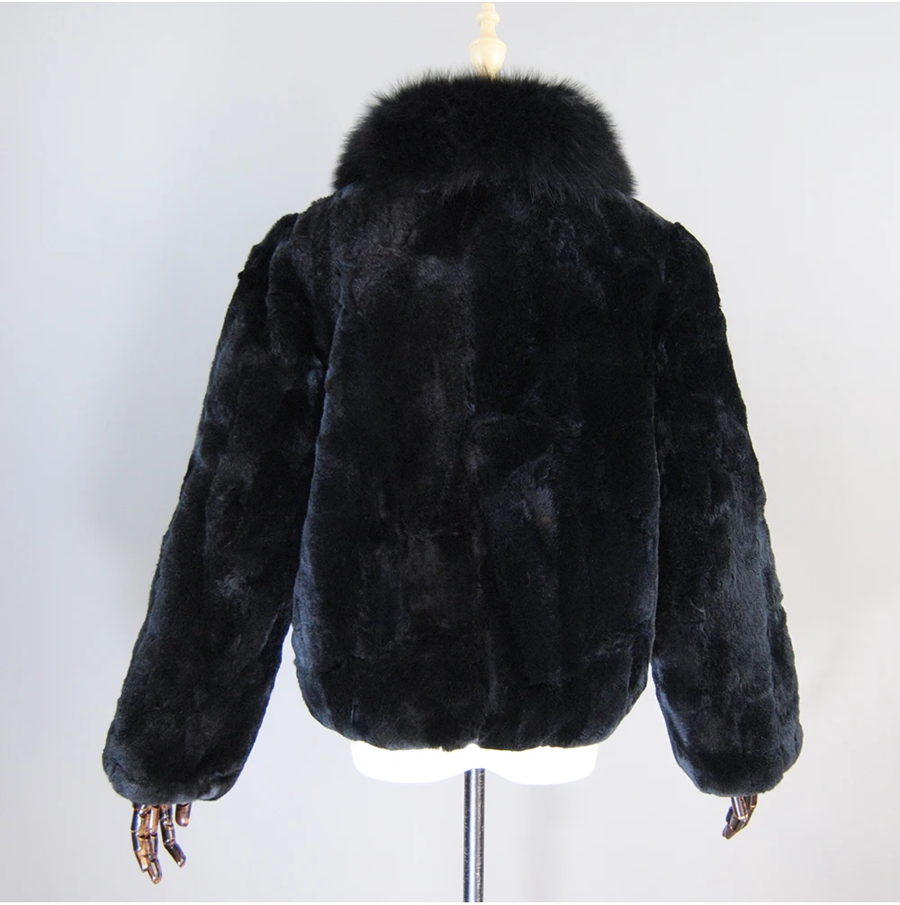Rex Rabbit Fur Coat | Slim Fit Natural Fur Jacket For Women Winter Outerwear