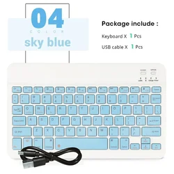 Compact Wireless Bluetooth Mouse with 10 Spanish Keyboard (Without Mouse C)