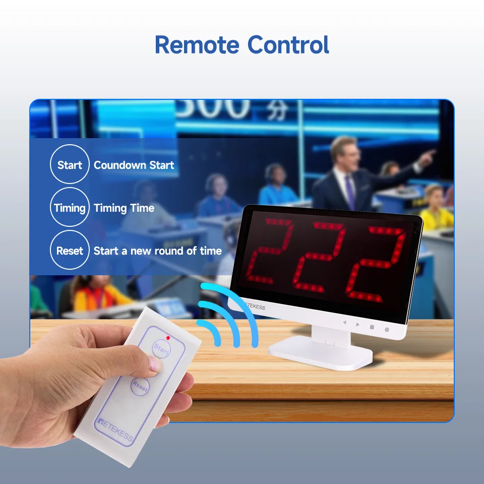 Retekess TM101 Quiz Answer Game Buzzer System 3 Answer Mode 4 Color State for Classroom Competition Game Show Family Party Games