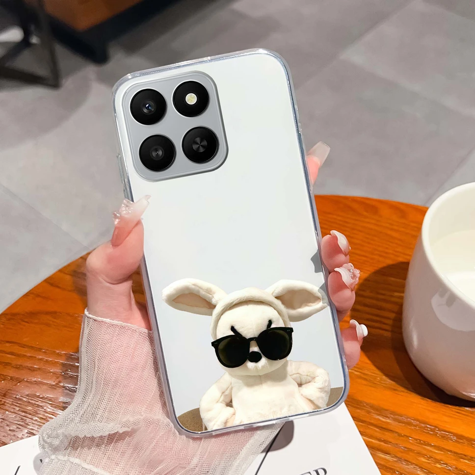 Cute Panda Cartoon Pattern Transparent Soft TPU Silicone Phone Case - Lightweight Bumper