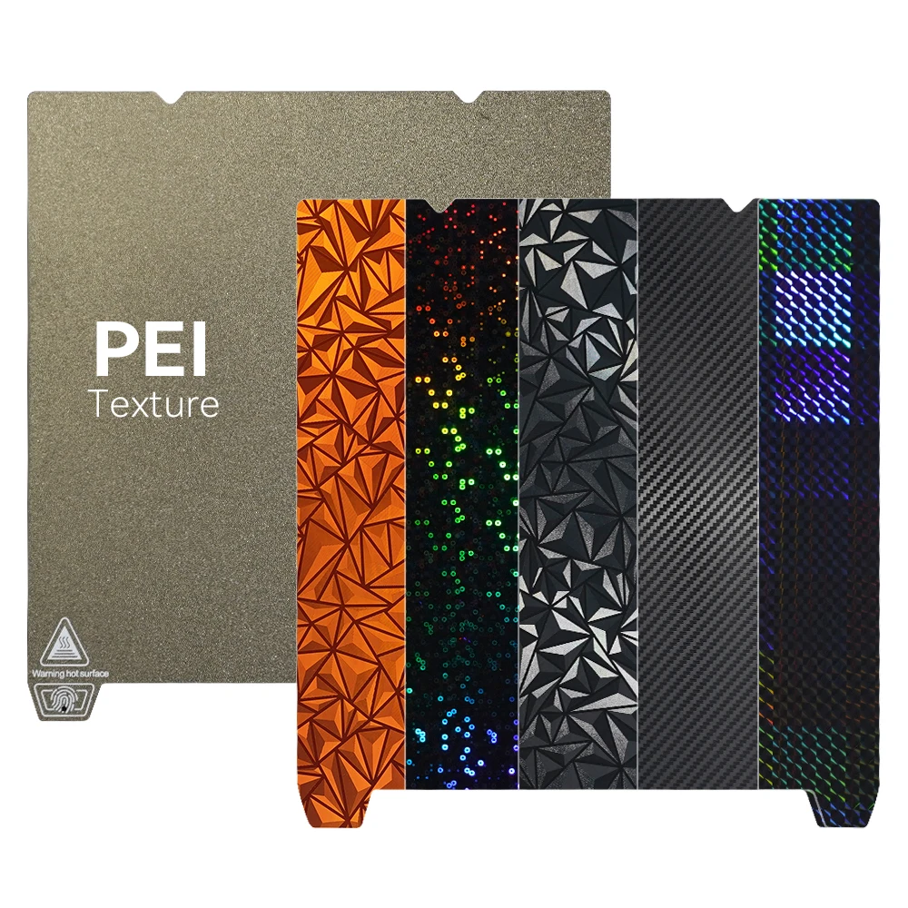 3D Printer Build Plate For Ender 3 V3 SE Creality K1/ Ender3 V3-KE/S1 Pro 235x235mm Smooth PEY PET PEO Sheet Texture Pei Spring Steel