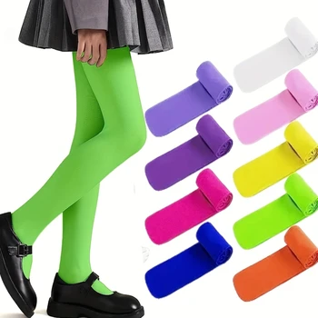 Collant da danza classica per pantaloni per leggings per bambina Ragazze per bambini Calze di velluto color caramello Calzino per bambini Collant bianco solido