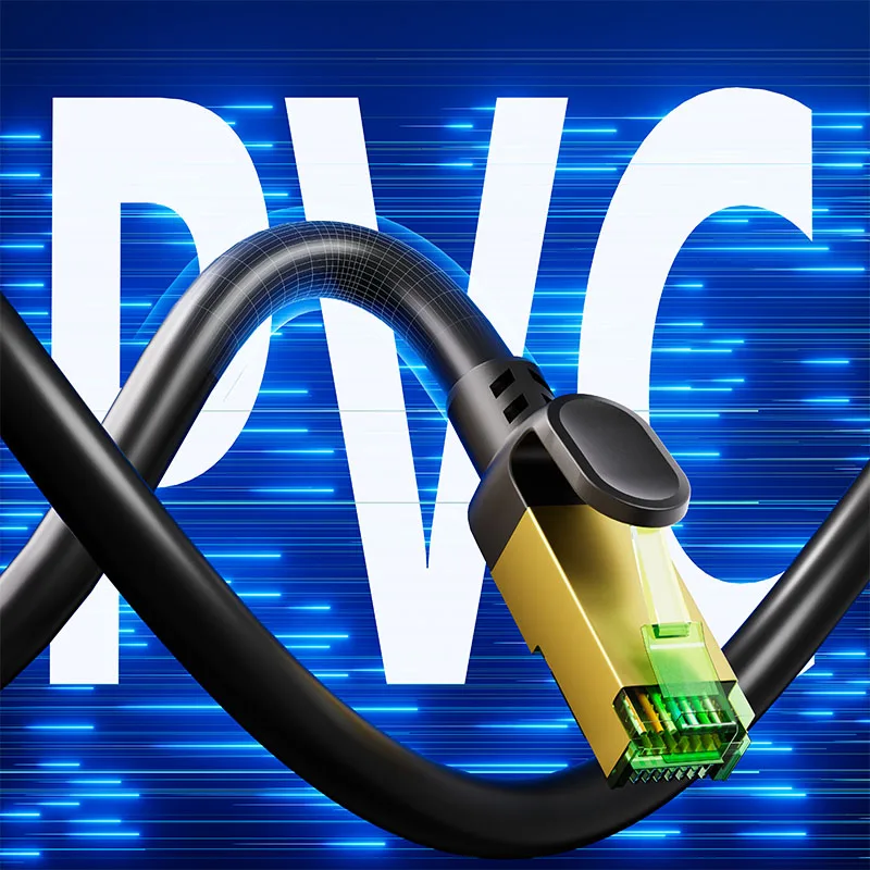 Patchtek Cat8 Lan 40G RJ45 Ethernet Cable Networking 0.2M-20M SSTP 28AWG Twisted pairs 2000Mhz Internet Lan Cord for Laptops PS