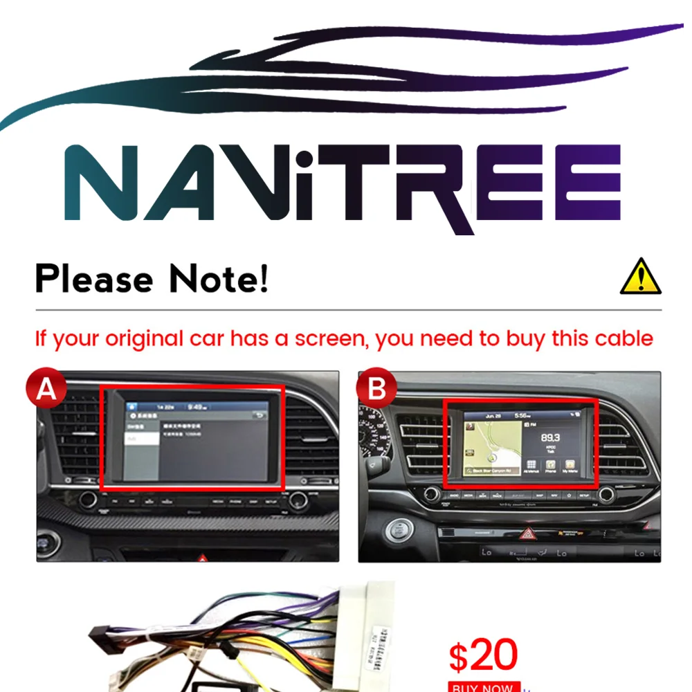 NaviTree Specialized Car Multimedia Cable Accessories FOR Hyundai Elantra 6