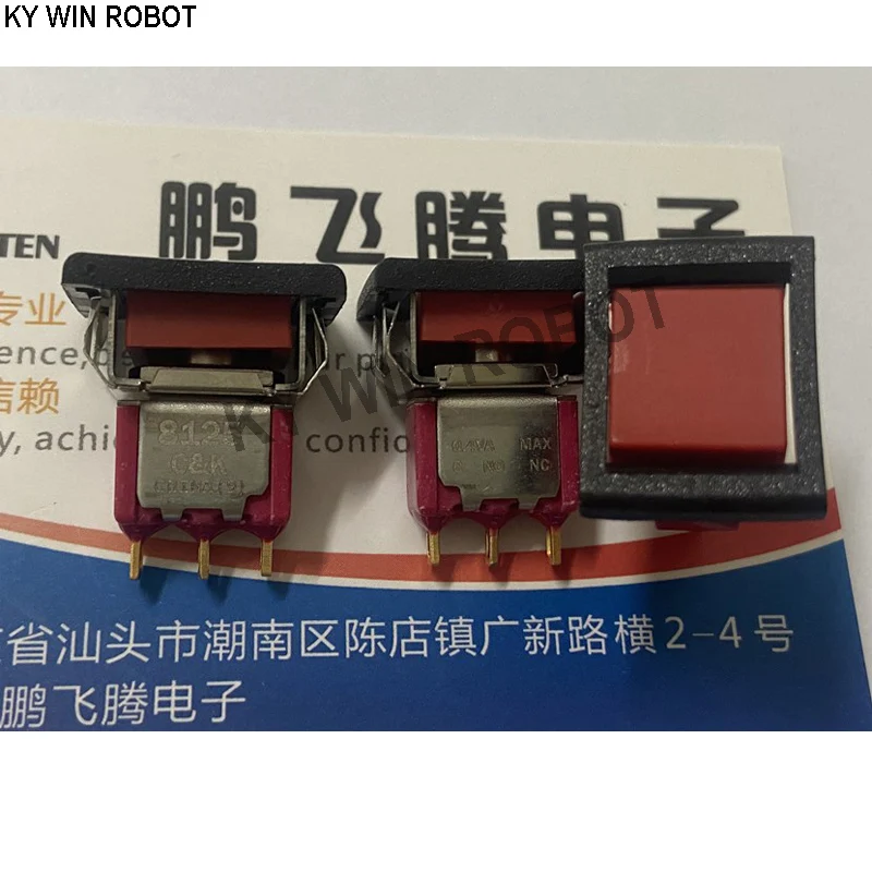 

1PCS US 8125J83ZBE32 power button switch 3-pin square button key switch 0.4VA