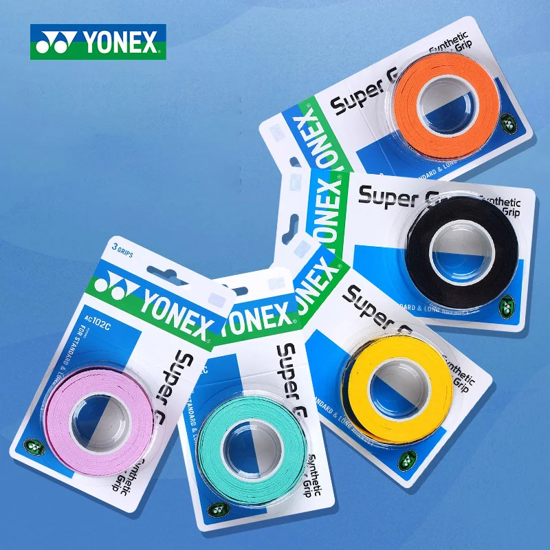 Yonex Racket Grip Tape Anti Slip Super Overgrip Absorbent Breathable Tennis Overgrip Keel Hand Glue Antiskid Belt 3 Pack racket grips