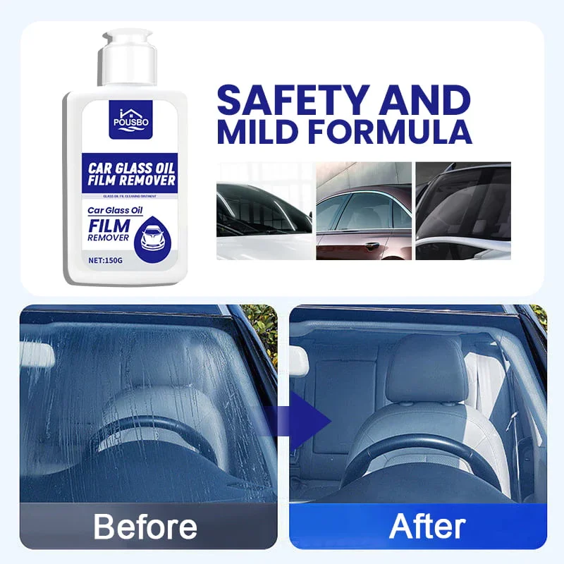 Car Glass Oil Film Removing Paste Deep Cleaning Polishing Glass Cleaner for Auto Windshield Home Streak-Free Shine Cleaner