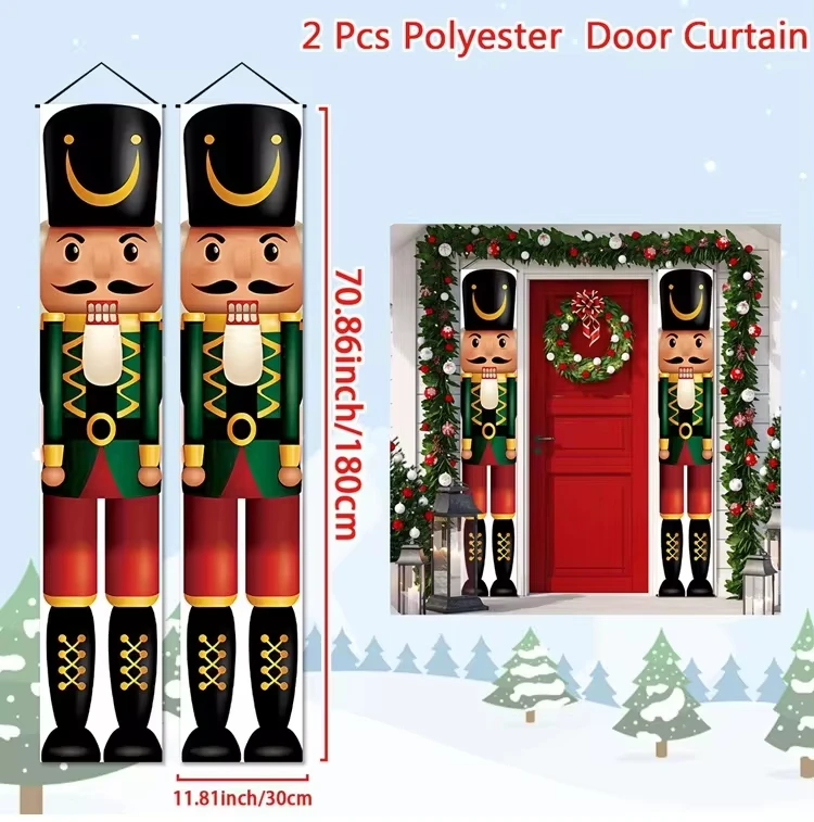 Nussknacker Weihnachtsbanner Aus Polyester - 30x180 Cm, Wetterfest & Vielseitig Für Drinnen & Draußen