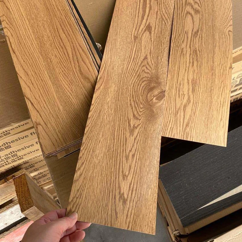 Wall Stickers PVC Self-Adhesive Wood Grain Floor Wallpaper Waterproof Wall Sticker Bedroom Living Room Toilet Kitchen Home Decor Floor Sticker