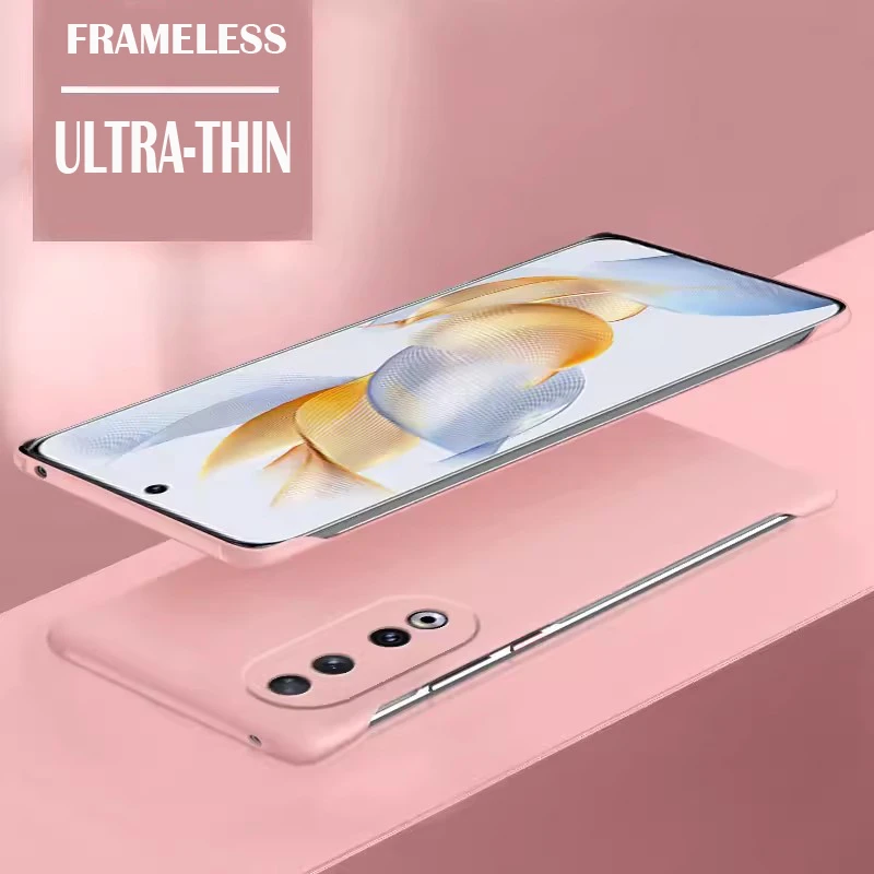 Slim Frameless Pure Color Shockproof Hard PC Back Cover